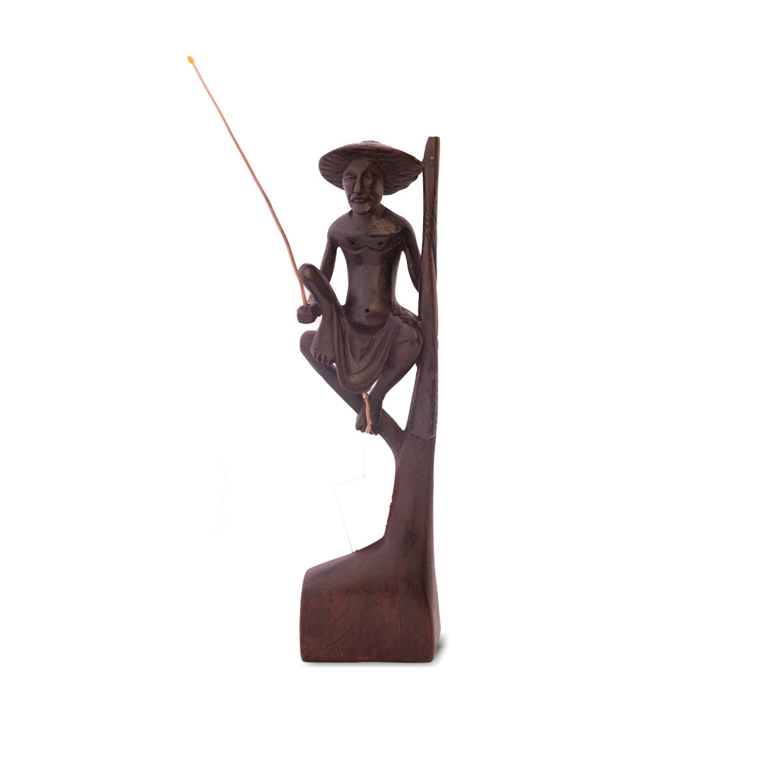 Fisherman | Wooden Carving | Unique Gift
